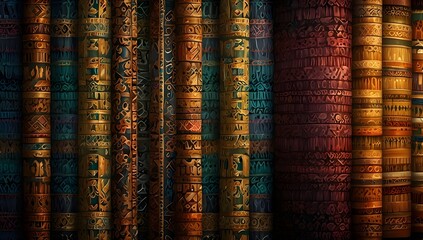 Ethnic woven texture with smooth gradient lighting