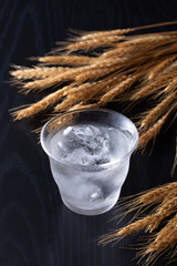 日本のお酒、麦焼酎のロック