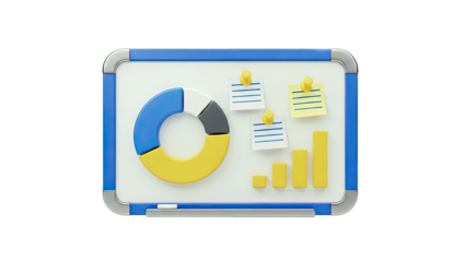 Whiteboard with Charts and Notes