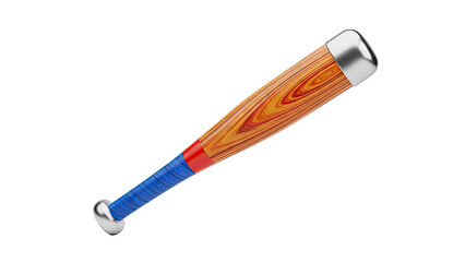 Wooden Baseball Bat with Blue Grip