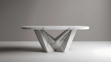 Elegant marble console table featuring a unique and stylish base design, perfect for enhancing the aesthetic of any living space.