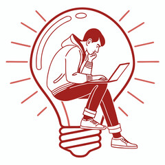 business man thinking about success