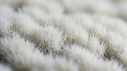 White Fuzzy Textile Close-up - Soft Texture for Home Decor and Upholstery Projects