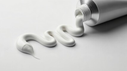 Professional Grade White Cream in a Tube for Beauty and Skincare Applications