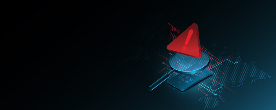 Cyber ​​threat protection security technology background image