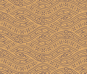 Simple Japanese graphic wave seamless background