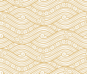 Japanese water wave seamless background