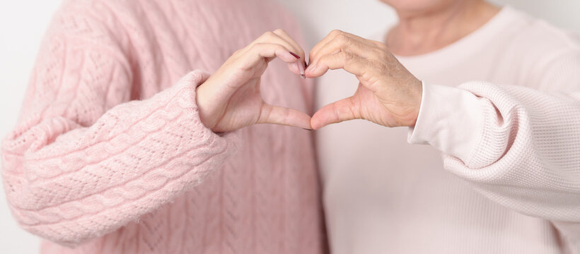 Couple woman with pink Shirt for Pink October Breast Cancer Awareness month, May Women Health, women rights, Empowerment, March International Women day, February Valentine, May International Mother