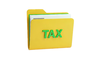 Yellow Folder with "TAX" text