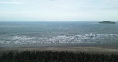 The road between the Rambungan Ferry and Sempadi is peaceful, scenic coastal secondary forests ,Mount Serapi,palm oil estates,Sempadi Beaches and Prawn Farm.