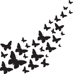 Fototapeta premium Butterflies vector heart