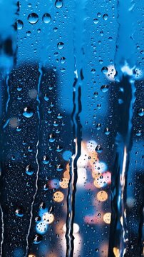 raindrops falling down a window