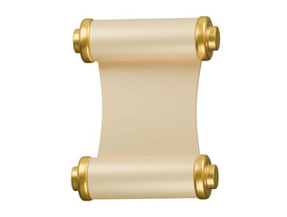 manuscript scroll icon 3d illustration render