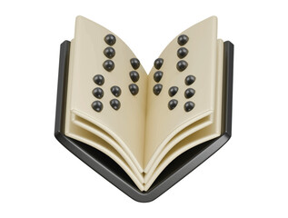 braille icon 3d illustration render