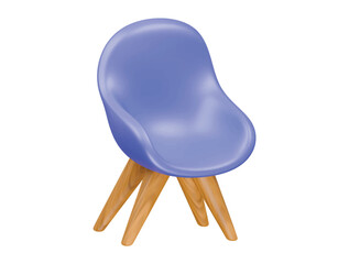 retro chair icon 3d illustration render