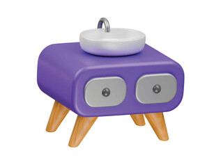 bathroom vanity icon 3d illustration render