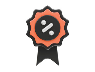 discount badge icon 3d illustration render