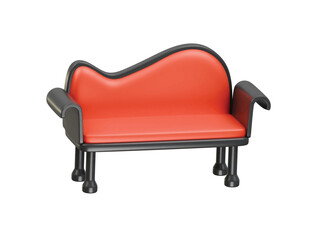 chaise lounge icon 3d illustration render