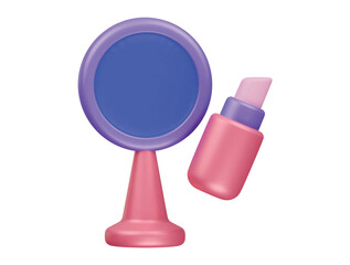 make up icon 3d illustration render