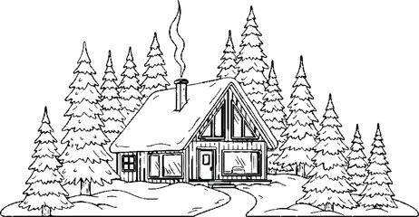 House, which depicts a peaceful forest scene.