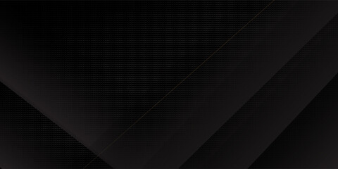 Obraz premium Vector background with dark gray and gold accents. Diagonal lines intersect a textured background creating a modern, sophisticated feel. The gold lines premium