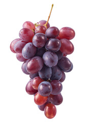 Fototapeta premium red globe grapes bunch isolated on white background.