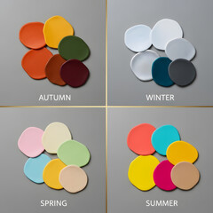 Seasonal color palette design showcasing harmonious tones and creative inspiration