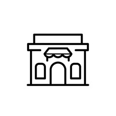 Minimalist Storefront Illustration for Small Business and Retail