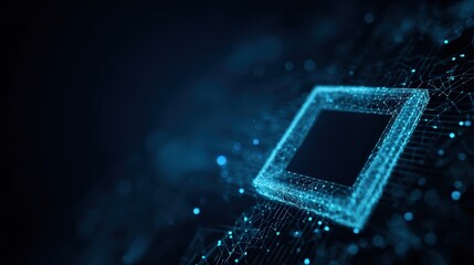 A digital visualization of a computer processor, a symbol of cutting-edge technology and innovation. ..Created with Generative AI, not depicting real subjects.