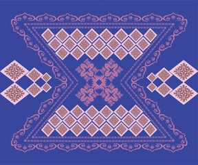 seamless pattern with embroidery