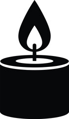 Ramadan candle vector icon for Islamic holiday decor and celebration design