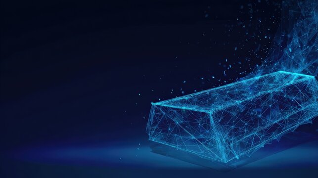 A futuristic digital data structure, shimmering with vibrant neon hues. Capturing the essence of innovation and technological advancement. ..Created with Generative AI, not depicting real subjects. - Powered by Adobe