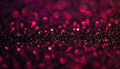 Abstract red glitter background, bokeh effect, and blurred lights