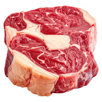 Chulet&oacute;n de buey, a massive spanish beef chop, grilled to perfection and seasoned with coarse salt, isolated on a white background
