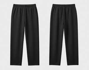 Blank Dark Gray Sweatpants Mockup, Front and Back View for Activewear and Loungewear, Isolated on White Background © Drip