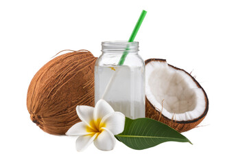 Coconut Water with Plumeria and Coconuts