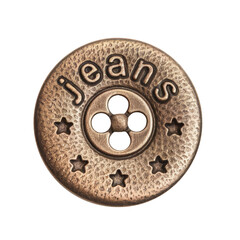 Metallic Jeans Button with Stars
