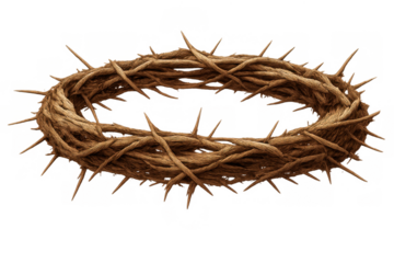 Crown of thorns, a christian religious symbol representing sacrifice, passion, suffering, and resurrection for easter and lent