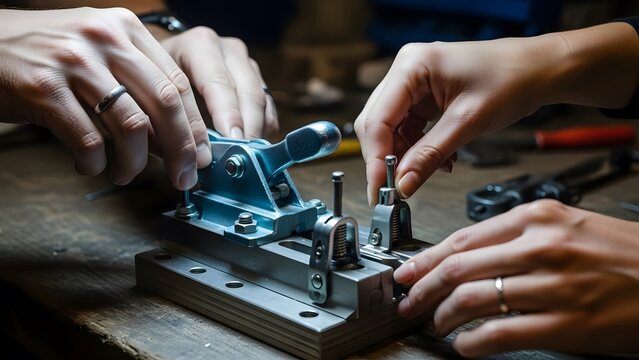 Jeweler crafting jewelry with precision tools. - Powered by Adobe