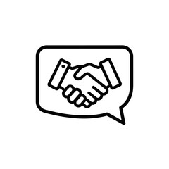 Business Handshake Icon Representing Collaboration and Agreement for Professionals