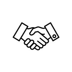 Obraz premium Business Handshake Icon for Collaboration and Partnership Representations
