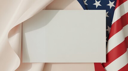 Fototapeta premium Patriotic National Holiday Frame with Copy Space