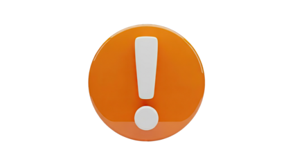 Orange Exclamation Mark Icon