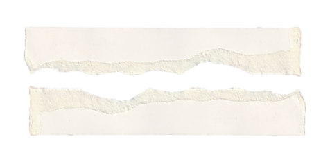 torn blank pages with uneven texture edges. set of ripped white paper sheets png isolated on transparent background.