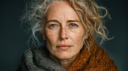 Split portrait of a woman showing youth and aging contrast