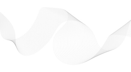 Abstract Vector Composition of Wave Lines on Transparent Background. Ideal for High-Tech Communication Designs, Big Data Reports, Research Presentations, and Business Technology Collateral.