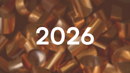 Golden confetti celebrating 2026 New Year's festivities