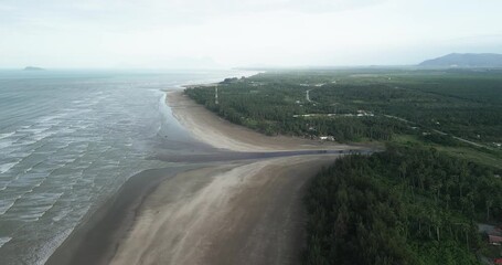 The road between the Rambungan Ferry and Sempadi is peaceful, scenic coastal secondary forests ,Mount Serapi,palm oil estates,Sempadi Beaches and Prawn Farm.