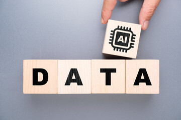 Artificial Intelligence Analyzing Data Concept