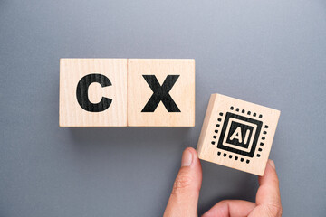 Customer Experience Enhanced with Artificial Intelligence Concept